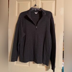 Calvin Klein Men's Dark Gray Zip-Up Sweater